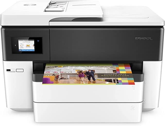 HP OfficeJet Pro 7740 Wide Format All-in-One Printer, A3 Support Print, Scan, Copy